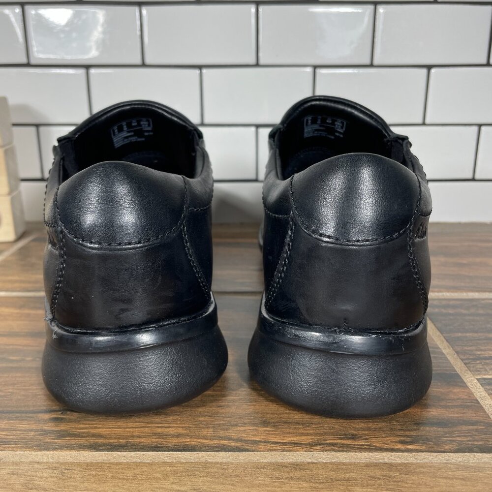 Clarks Kempton Free Shoes Mens Size 9 Wide Black Leather Casual Loafer - Picture 4 of 13